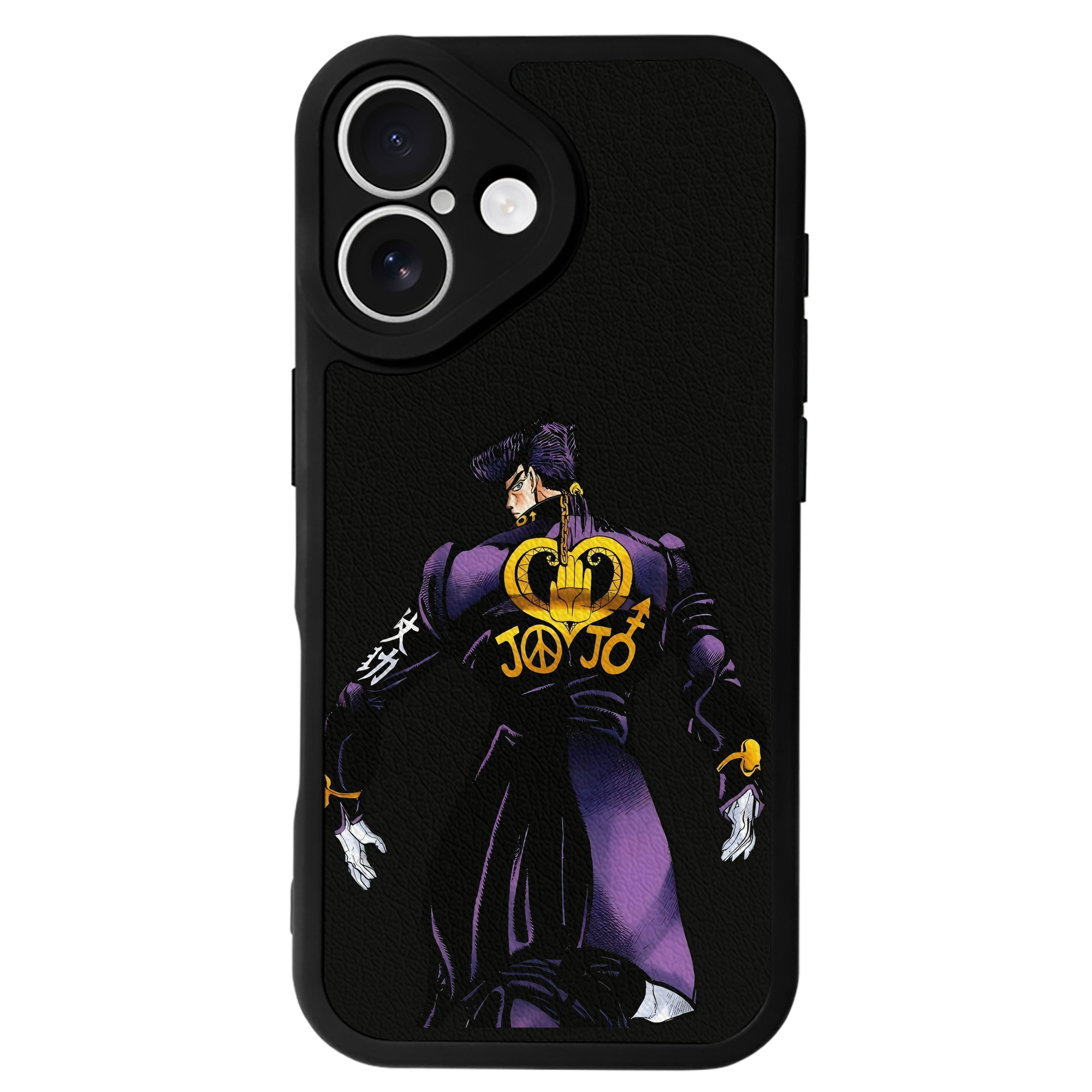 （画像用） ジョジョの奇妙な冒険 ひがしかた じょうすけ JoJo's Bizarre Adventure Higashikata Josuke 【iPhone 16シリーズ対応】シリコンスマホケース（レザー調） 材質：シリコン